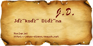 Jáksó Diána névjegykártya
