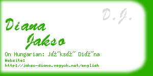 diana jakso business card